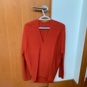 Women’s Uniqlo Knit Sweater - Rusty Orange